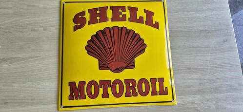 Plaque émaillée Shell 45 cm x 45 cm bombée, Verzamelen, Merken en Reclamevoorwerpen, Ophalen of Verzenden