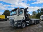 DAF CF 450 FAW 8x4 + Container hook MULTILIFT 22T + Crane HI, Auto's, Vrachtwagens, Automaat, Achterwielaandrijving, Euro 6, Wit