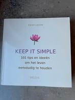 Boekje “Keep it simple”, Comme neuf, Enlèvement