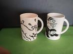 2 mokken herge kuifje reeks circa 1990, Ophalen of Verzenden, Zo goed als nieuw, Kop(pen) en/of Schotel(s)