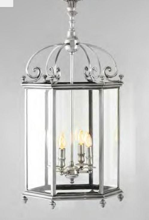 Hanglamp luchter lantaarn XL Eichholtz Lamp flamant, Huis en Inrichting, Lampen | Kroonluchters, Nieuw, Glas, Metaal, Ophalen