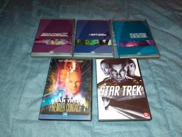 A vendre en DVD 5 films de la saga Star Trek 