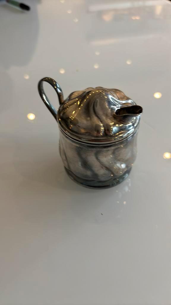 Verzilverd melkkannetje, Antiek en Kunst, Antiek | Zilver en Goud, Zilver, Ophalen