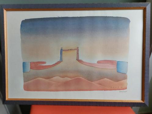 2 x zeefdruk Jean-Michel Folon 'De Ontmoeting' 2428 en 4101, Antiek en Kunst, Kunst | Litho's en Zeefdrukken, Ophalen