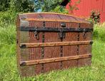 Antieke Amerikaanse metalen reis koffer/kist 18/1900's, Huis en Inrichting, Woonaccessoires | Kisten, Ophalen, Gebruikt, 50 tot 100 cm