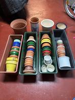 Lotje bloempotten steen en plastic, Ophalen of Verzenden, Gebruikt, Steen