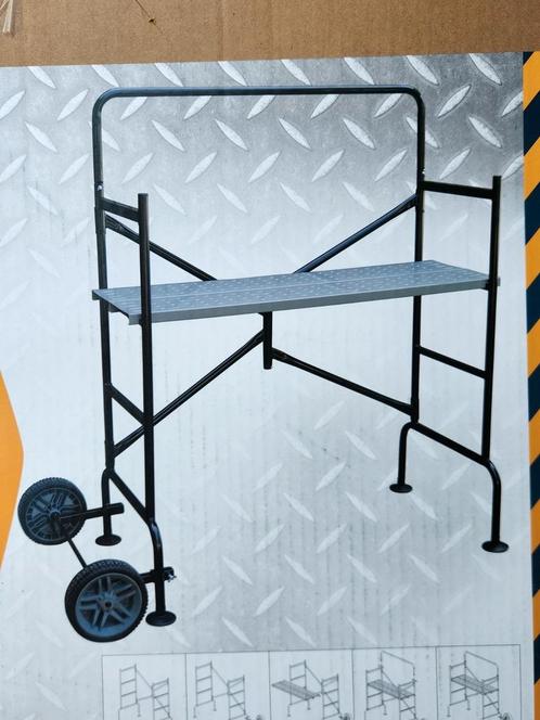 Vouwsteiger met wielen NIEUW in doos., Doe-het-zelf en Bouw, Steigers, Nieuw, Ophalen