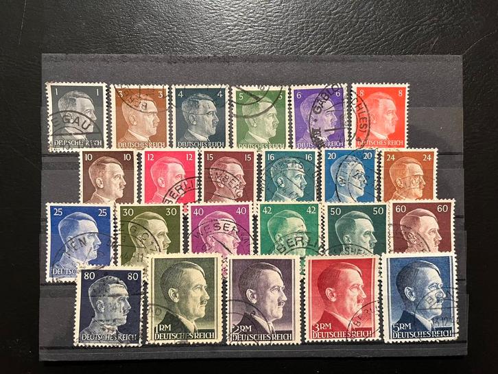 Third Reich “Hitler Head” stamp series, Postzegels en Munten, Postzegels | Europa | Duitsland, Gestempeld, Overige periodes, Verzenden