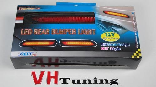DL UNB03 universele bumper lights 2x 21,6CM LED rood, Auto diversen, Tuning en Styling, Ophalen