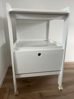 Witte verzorgingstafel met lade en wieltjes, Ophalen, Gebruikt, Commode, 105 cm of meer