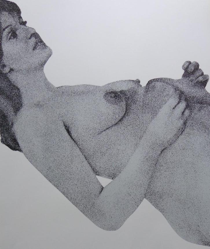 HERMAN JACOBS / DE ZWARTE PANTER / ZW-W ZEEFDRUK / 63x44cm, Antiek en Kunst, Kunst | Litho's en Zeefdrukken, Ophalen of Verzenden