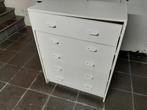 Lage witte kast met 5 lades, Ophalen, Gebruikt