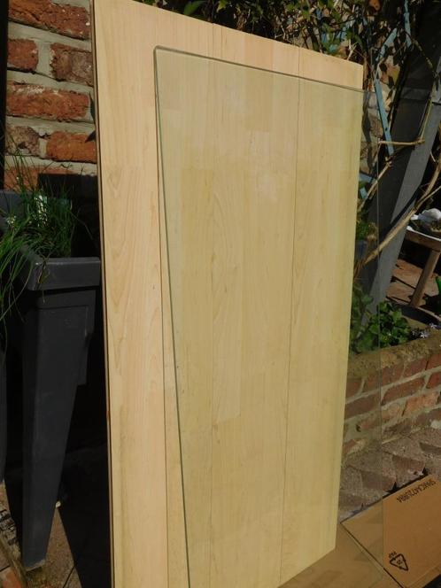 Plateau de table en verre trempé 5 mm bords polis 54X109 cm, Tuin en Terras, Tuintafels, Zo goed als nieuw, Rechthoekig, Ophalen
