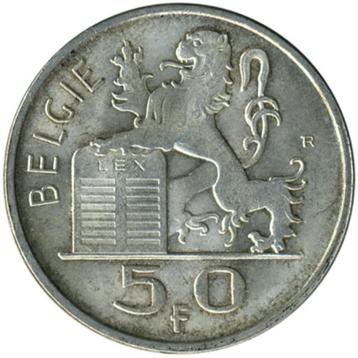 50 pour 1951 Belgique Argent 