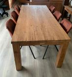 Houten eettafel voor 6 personen, Huis en Inrichting, Tafels | Eettafels, Ophalen, 200 cm of meer, 50 tot 100 cm, Vijf personen of meer