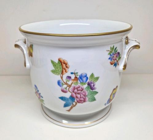 Herend Hongarije Queen Victoria VBO decor cachepot, no2., Antiek en Kunst, Antiek | Porselein, Ophalen of Verzenden