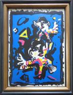 RIK VERMEERSCH / PERSONAGES / KLEURLITHO / 46x36cm / KADER, Ophalen of Verzenden