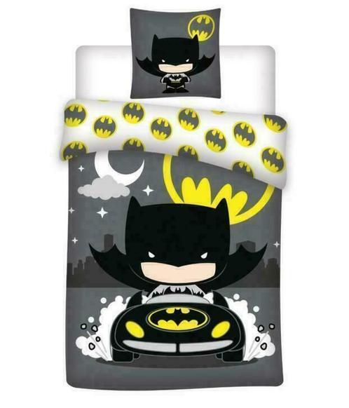 Batman Dekbedovertrek 140 x 200 cm - DC Comics, Enfants & Bébés, Chambre d'enfant | Linge de lit, Neuf, Housse de couette, Gris