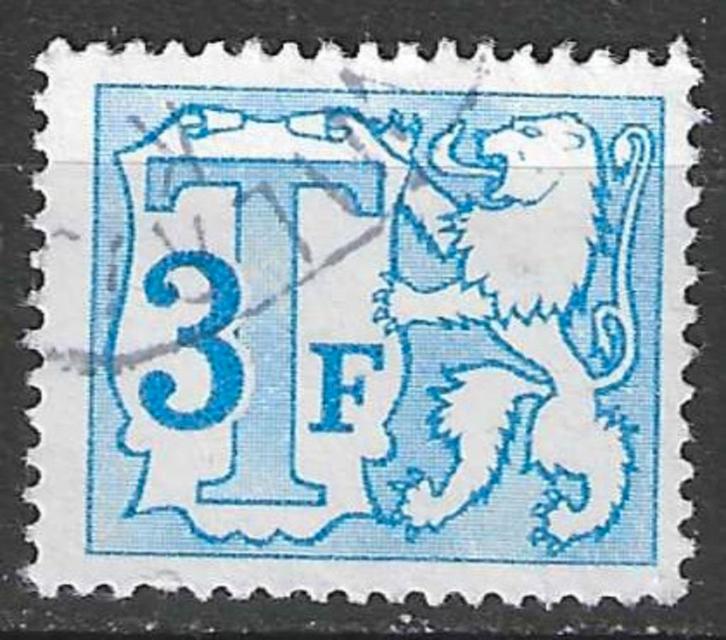 Belgique 1966/1970 - OBP 68TX - Timbre fiscal 3 F. (ST), Timbres & Monnaies, Timbres | Europe | Belgique, Affranchi, Enlèvement ou Envoi