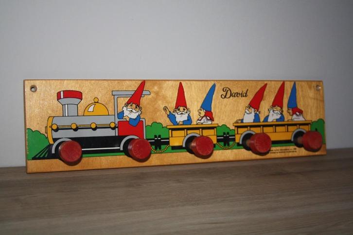 Oude Kabouter David kapstok 1988, korte kaasmerchandising, Verzamelen, Film en Tv, Gebruikt, Tv, Gebruiksvoorwerp, Ophalen of Verzenden