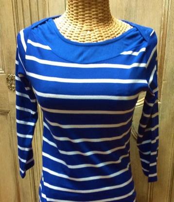 Tex : nieuw longsleeve t-shirt blauw wit 2/3 mouwen , mt L beschikbaar voor biedingen