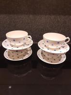 4 vintage tasjes en ondertasjes Boch "polkadots", Ophalen of Verzenden, Nieuw, Kop(pen) en/of Schotel(s)