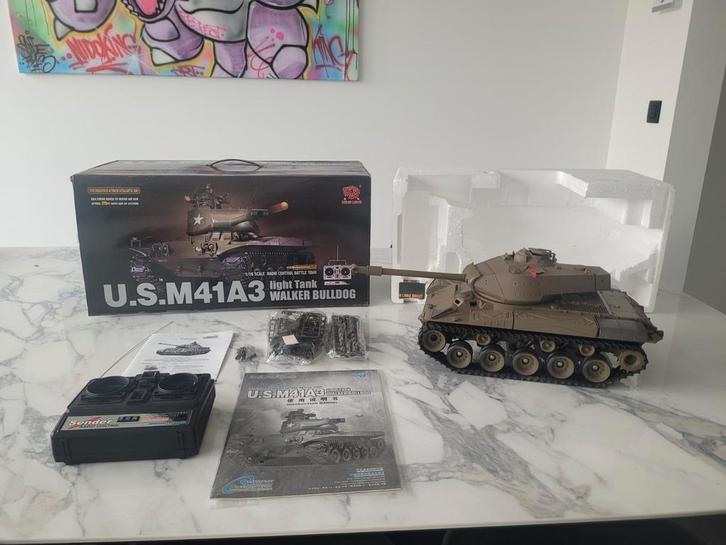RC tank Heng Long M41 Walker Bulldog, Hobby en Vrije tijd, Modelbouw | Auto's en Voertuigen, Tank, Ophalen