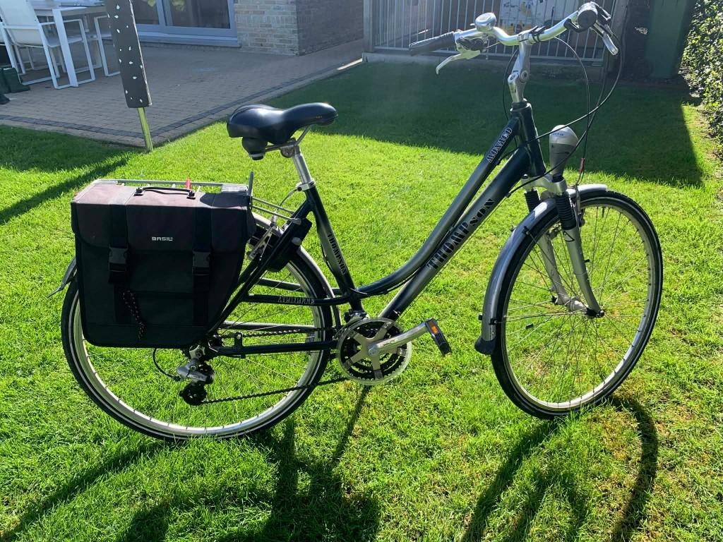Thompson vrouwenfiets, Fietsen en Brommers, Gebruikt, Velgrem, 47 tot 50 cm, Versnellingen