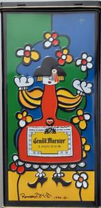 Metalen doos voor fles Grand Marnier - Romero Britto 1990, Collections, Boîte en métal, Enlèvement ou Envoi, Comme neuf, Autres marques