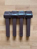 Set de 4 pieds de lit en acier pour sommiers 25 cm neufs, Enlèvement, Comme neuf