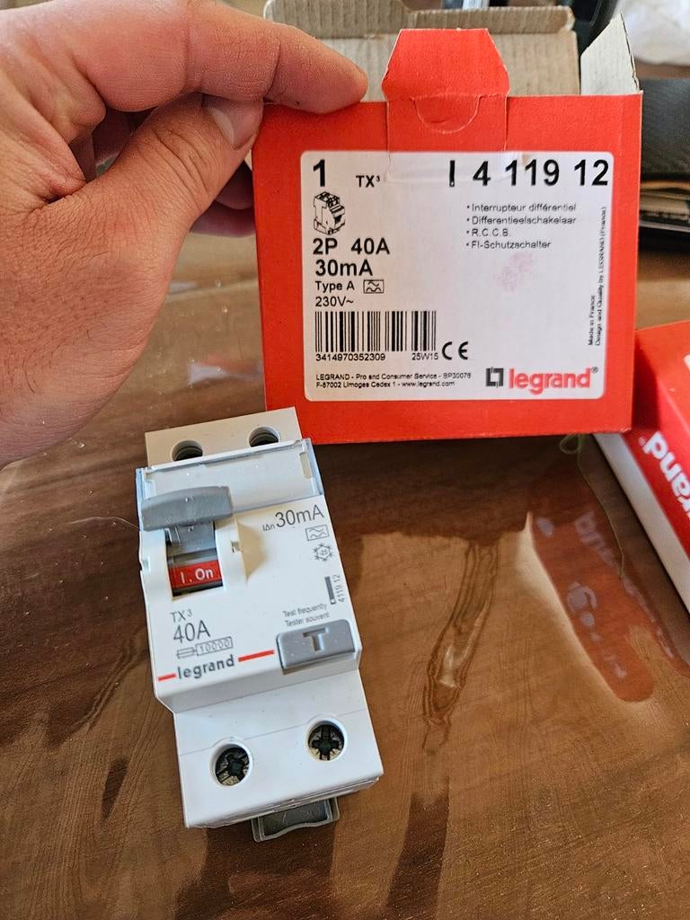 2 X nieuwe diff 30mA 40A Legrand, Ophalen of Verzenden