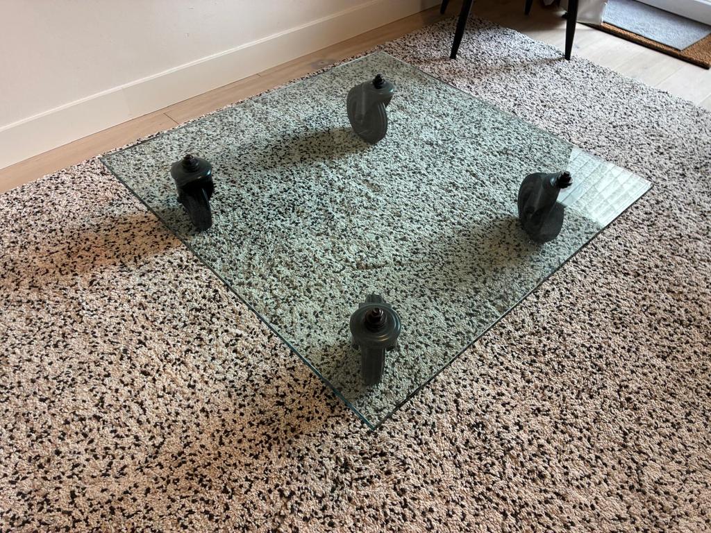 Fontana arte glazen tafel 100x100cm, Ophalen