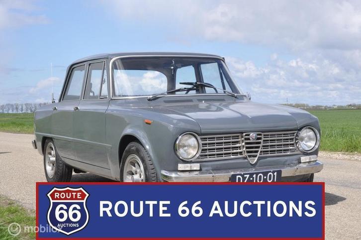 Alfa Romeo Giulia 1300 Ti | 1966 | Route 66 Auctions, Auto's, Oldtimers, Bedrijf, Te koop, Alfa Romeo, Benzine, Overige carrosserie