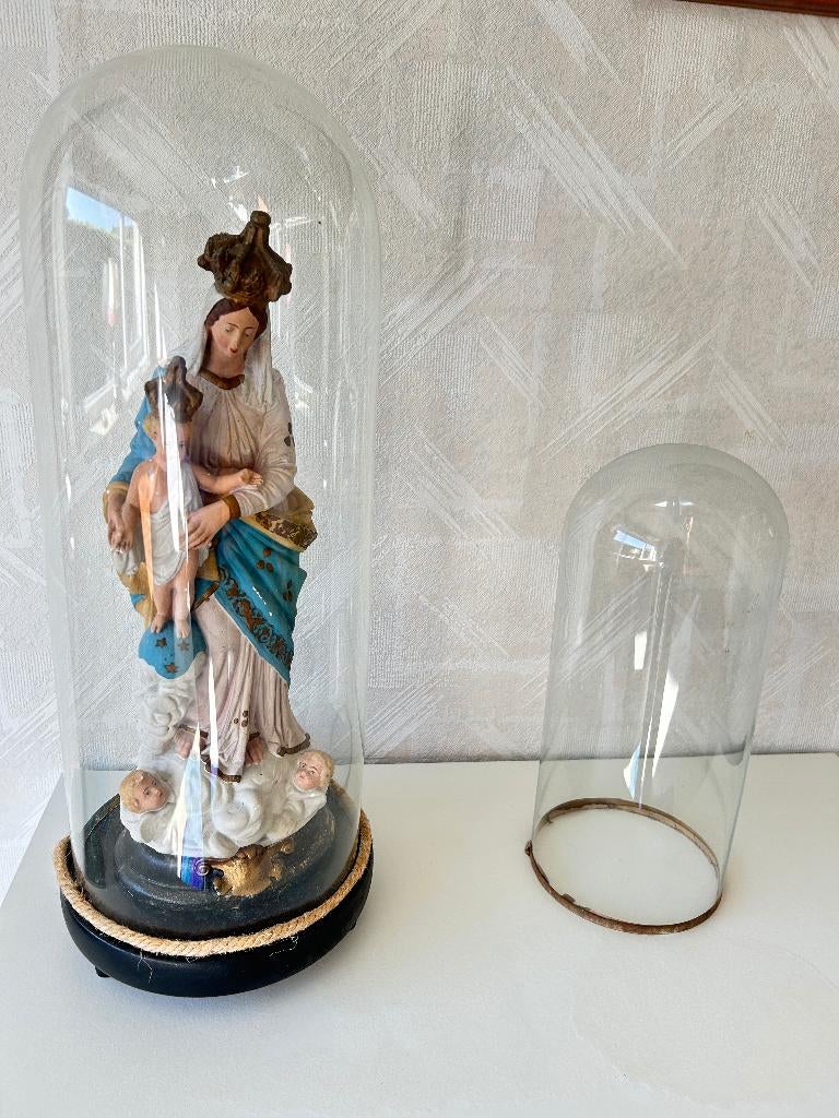 Globe met lievevrouwbeeld + extra globe, Antiek en Kunst, Ophalen