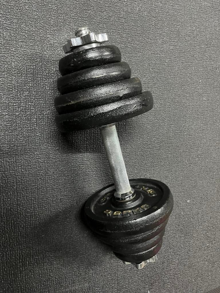 Halter dumbell, Sports & Fitness, Équipement de fitness, Enlèvement, Comme neuf, Plaques d'haltères