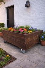 Handgemaakte houten moestuinbak op wielen, Ophalen of Verzenden, Hout