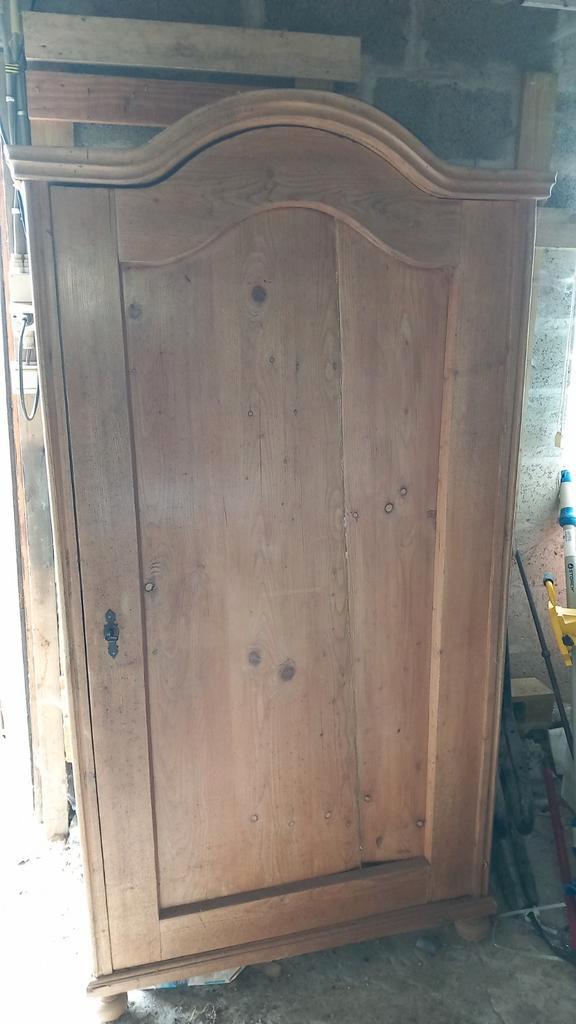Armoire en pin massif – style rustique, Antiquités & Art, Antiquités | Meubles | Armoires