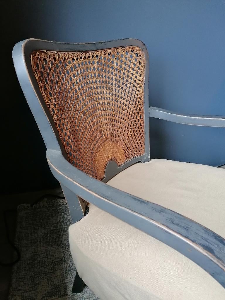 Antiek gecaneerde relaxstoel, Huis en Inrichting, Ophalen