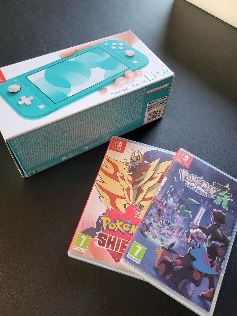 Switch Lite + 2 games Pokémon legends ZA en Shield, Consoles de jeu & Jeux vidéo, Enlèvement, Utilisé
