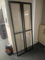 Billy/Oxberg glazen vitrinedeur zwartbruin eik 40x192, Huis en Inrichting, Kasten | Vitrinekasten, Ophalen, Zo goed als nieuw