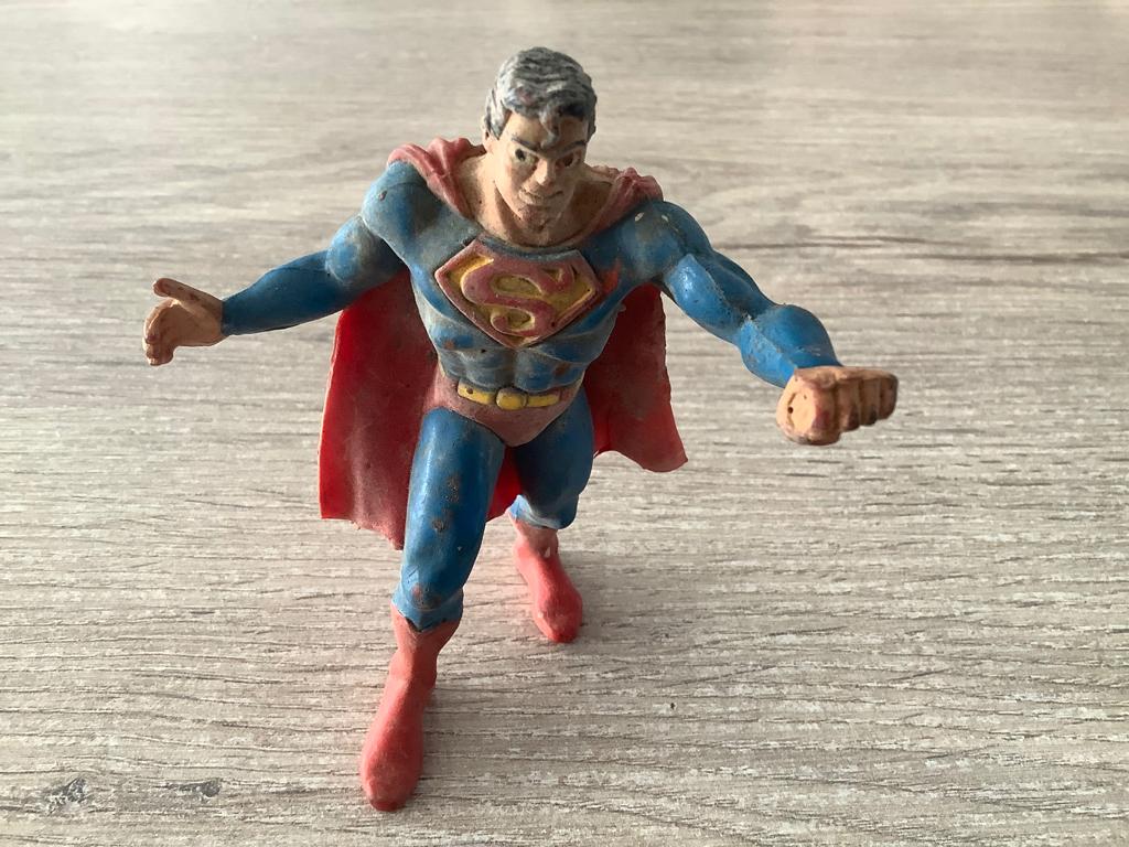 Superman vintage character (10 cm), Ophalen of Verzenden, Gebruikt, Film, Actiefiguur of Pop