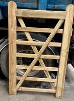 2x Houten poort, Ophalen, Nieuw, Hout