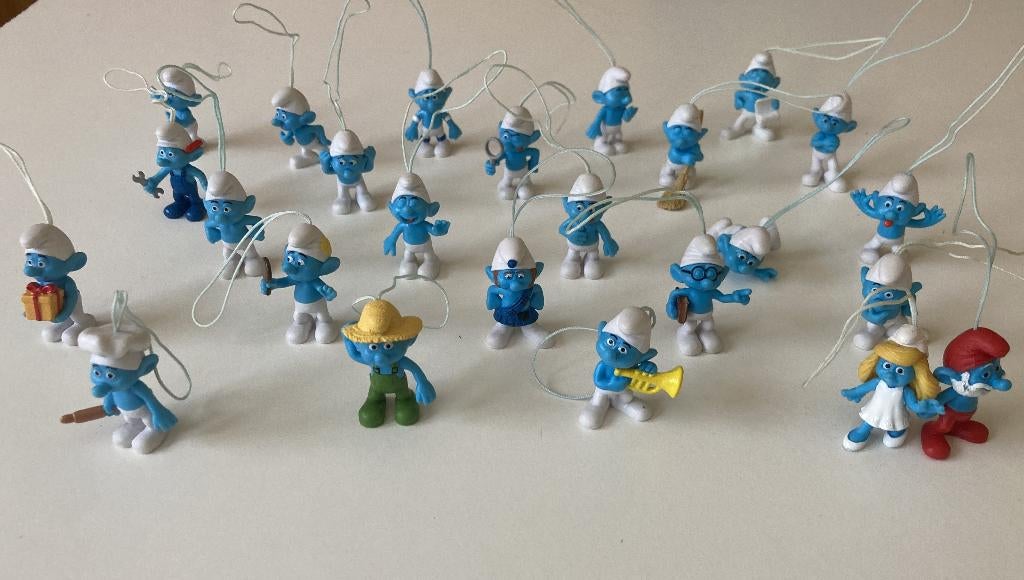 Schtroumpfs (lot de 25 mini figurines différentes), Ophalen, Zo goed als nieuw, Verschillende Smurfen, Overige typen