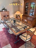 table de salle à manger et chaises + meuble tiroir + lustre, Maison & Meubles, Tables | Tables de salon, 75 cm ou plus, 150 à 200 cm