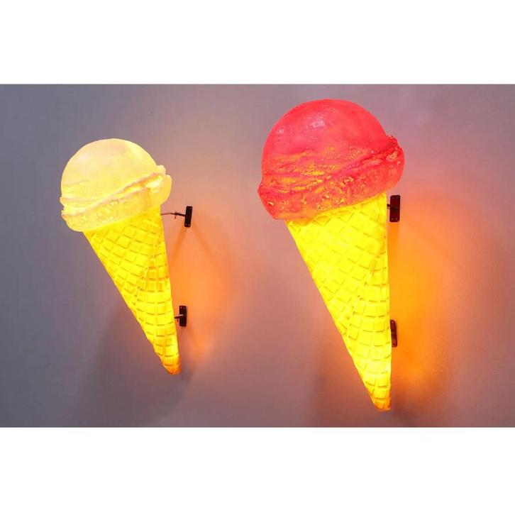 Crème glacée, vanille, 89 cm, éclairage inclus, Collections, Marques & Objets publicitaires, Neuf, Enlèvement