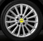 Mini naaf embleem logo set velg 56mm bright yellow nieuw 361, Autos : Pièces & Accessoires, -, Origine de la pièce connue, -, -