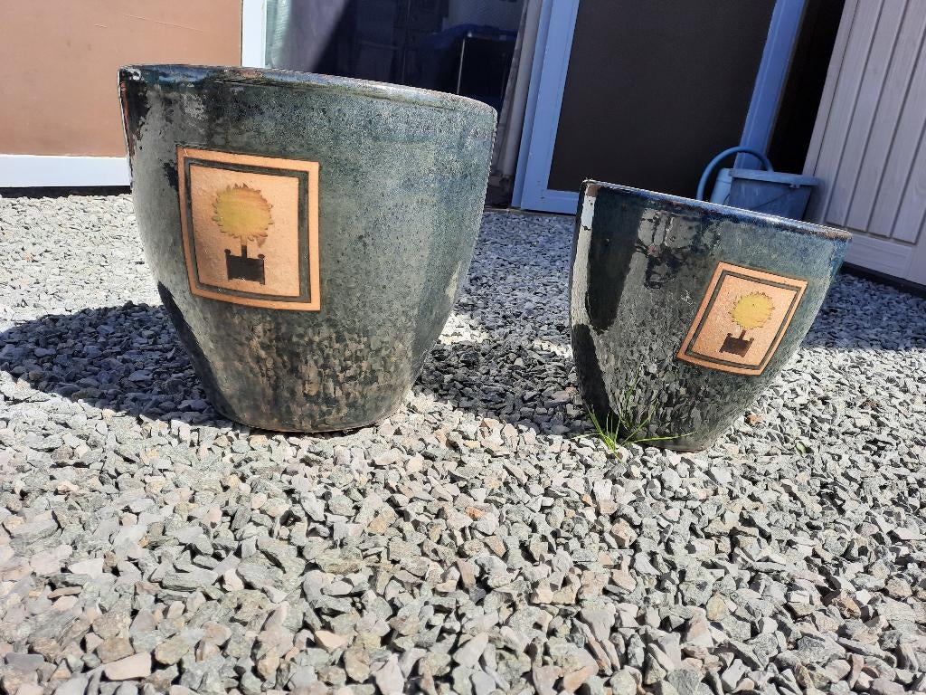 Aarden bloempot, Tuin en Terras, Ophalen, Zo goed als nieuw, Balkon