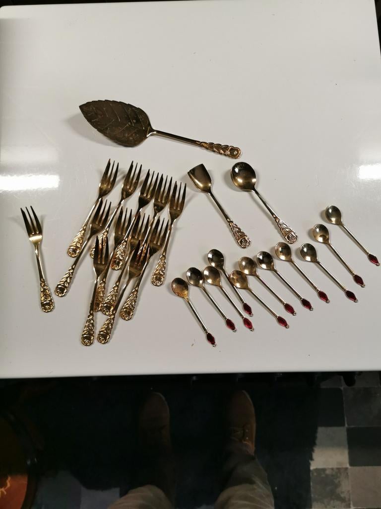 Verguld bestek, Antiek en Kunst, Antiek | Bestek, Ophalen of Verzenden