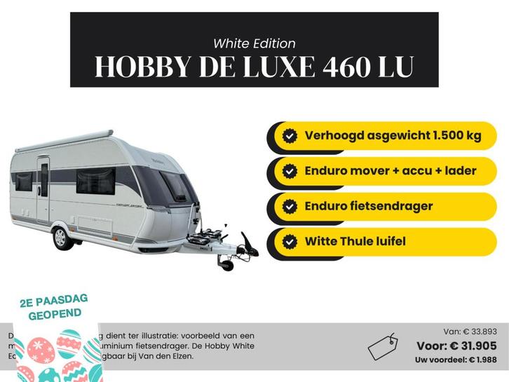 Hobby De Luxe 460 LU, Caravanes & Camping, Caravanes, Entreprise, jusqu'à 4, 1000 - 1250 kg, Banquette en rond, Hobby, 2 lits séparés