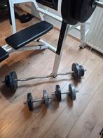 Gewichten met bank, Sports & Fitness, Appareils de fitness, Enlèvement, Comme neuf, Bras, Centrale électrique